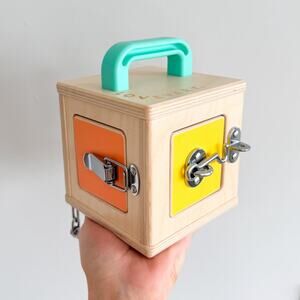 Lovevery The Realist Play Kit Lock Box Wooden Montessori Toy